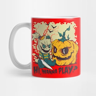 Scary Halloween Pumpkin Mug